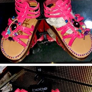 Bebe custom sandals.